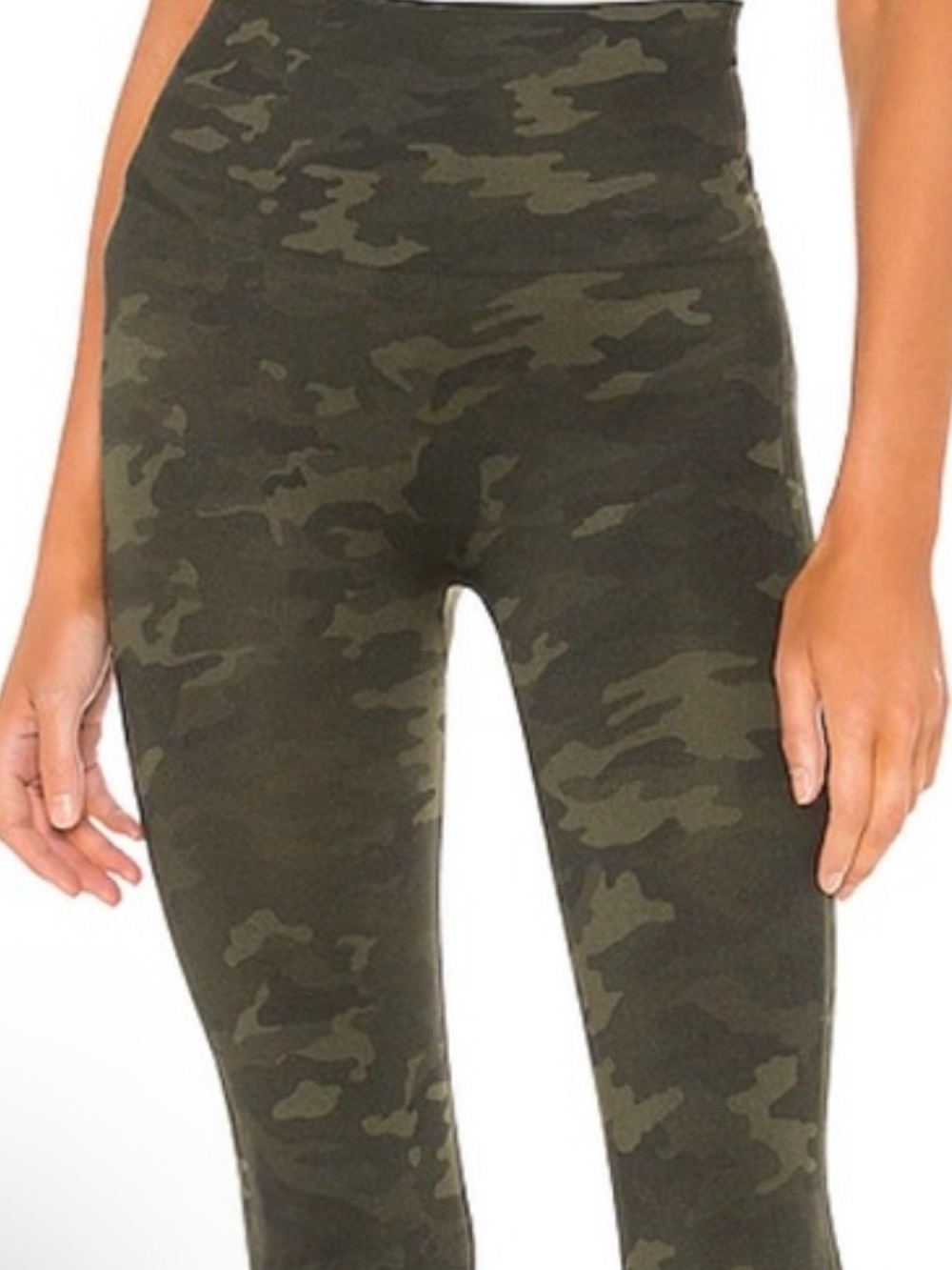 SPANX Green Camouflage Leggings